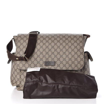 Gucci GG Plus Monogram Messenger Diaper Bag Dark Brown 3 of 14