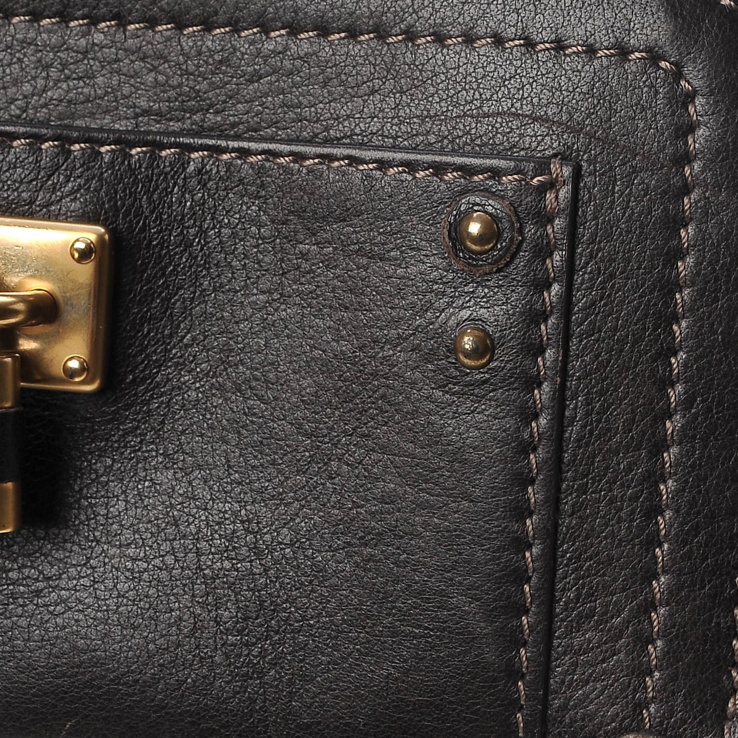 Calfskin Paddington Zip Around Wallet Brown