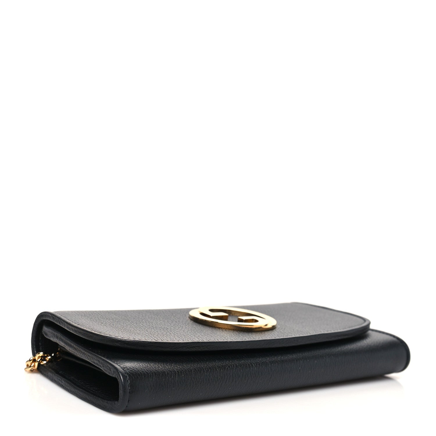 Gucci Roxy Calfskin Blondie Continental Chain Wallet Black 4 of 10