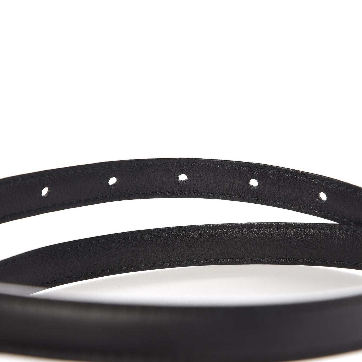 Moon Calfskin Nickel Interlocking G 20mm Belt 80 32 Black