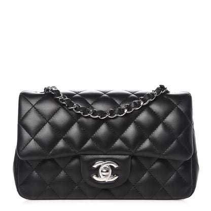 Chanel Lambskin Quilted Mini Rectangular Flap Black 1 of 9