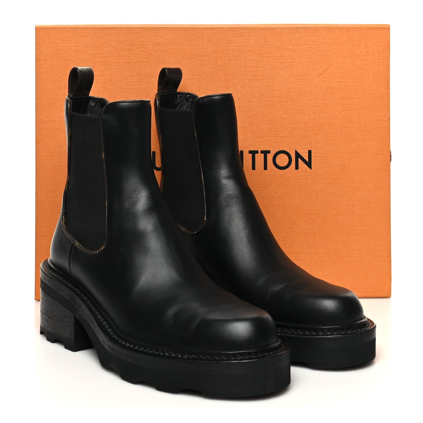Calfskin Monogram Beaubourg Ankle Boots 38 Black
