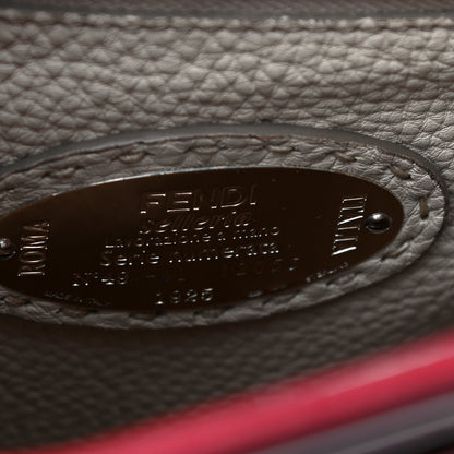 Fendi Cuoio Romano Selleria Bi-Color Medium Peekaboo Iconic Satchel Rosso Latte 8 of 18