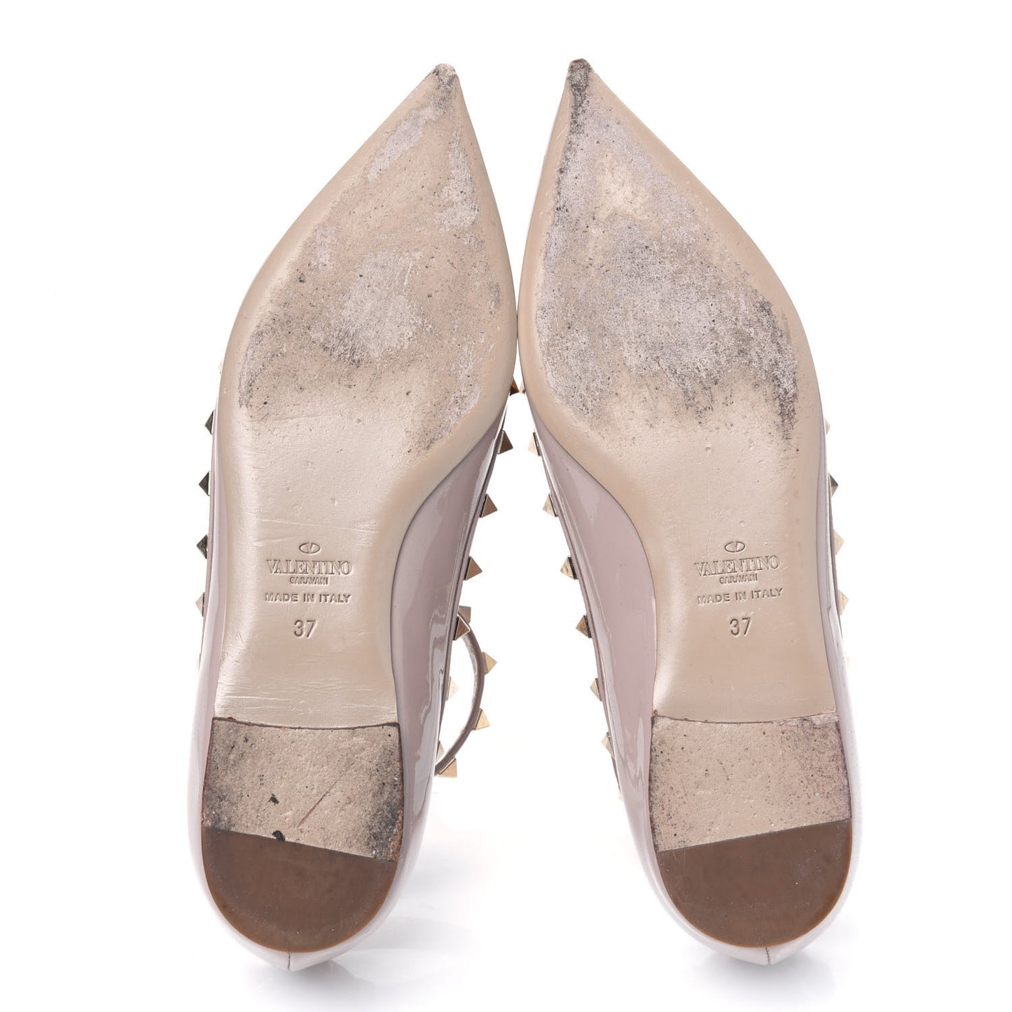 Patent Rockstud Cage Ballerina Flats 37 Poudre