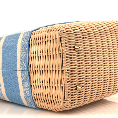 Christian Dior Wicker Oblique Medium Lady Dior Bag Cornflower Blue 8 of 13