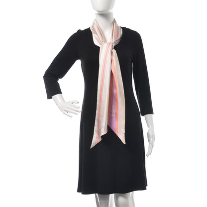 Chanel Silk Scarf Beige Violet 2 of 5