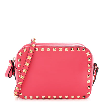 Valentino Garavani Calfskin Rockstud Camera Crossbody Bag Deep Rose 1 of 9