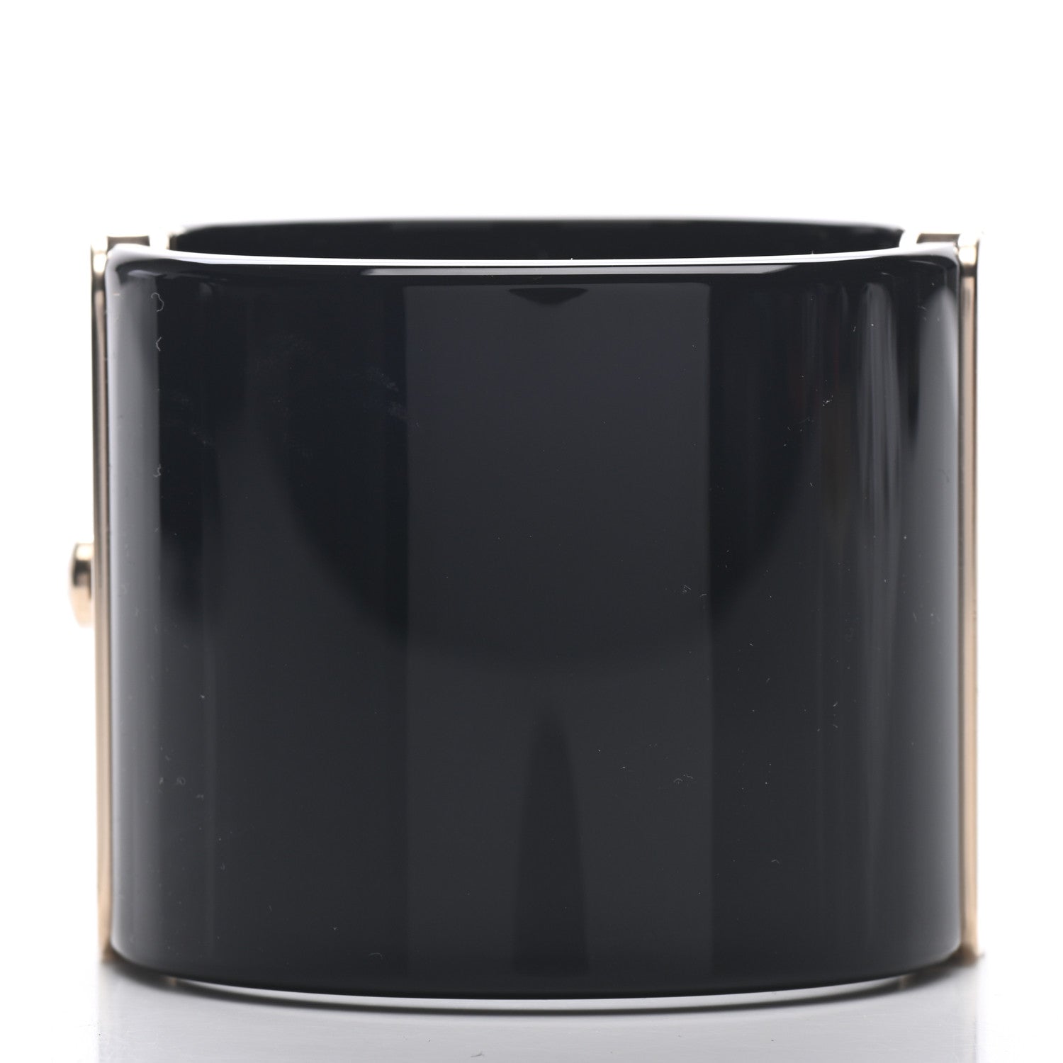 Chanel Resin Lambskin CC Cuff Black 3 of 6