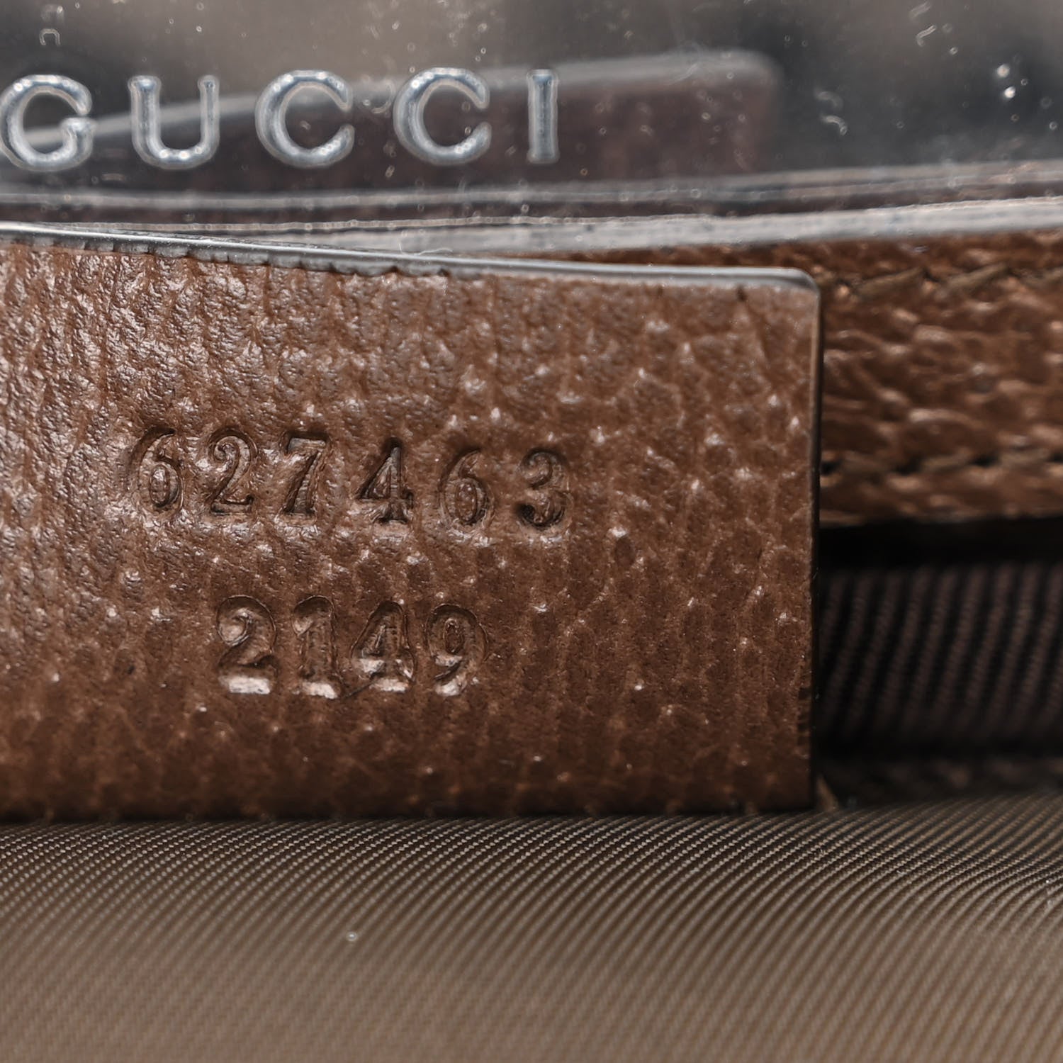 Gucci GG Supreme Monogram Textured Calfskin Web Ophidia Vanity Cosmetic Case Beige Ebony New Acero 7 of 11