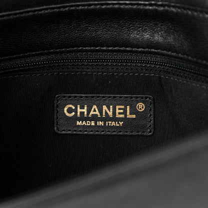 Chanel Sheepskin Chevron Quilted Vintage Mademoiselle Flap Black 8 of 12