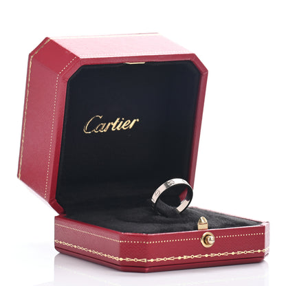 Cartier 18K White Gold 3.5mm LOVE Wedding Band Ring 53 6.25 5 of 5