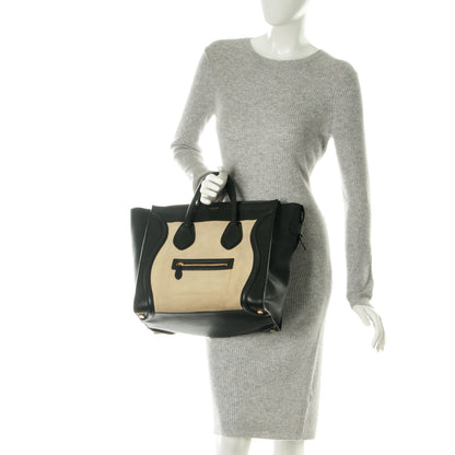 Celine Smooth Calfskin Suede Small Luggage Cream 2 of 9