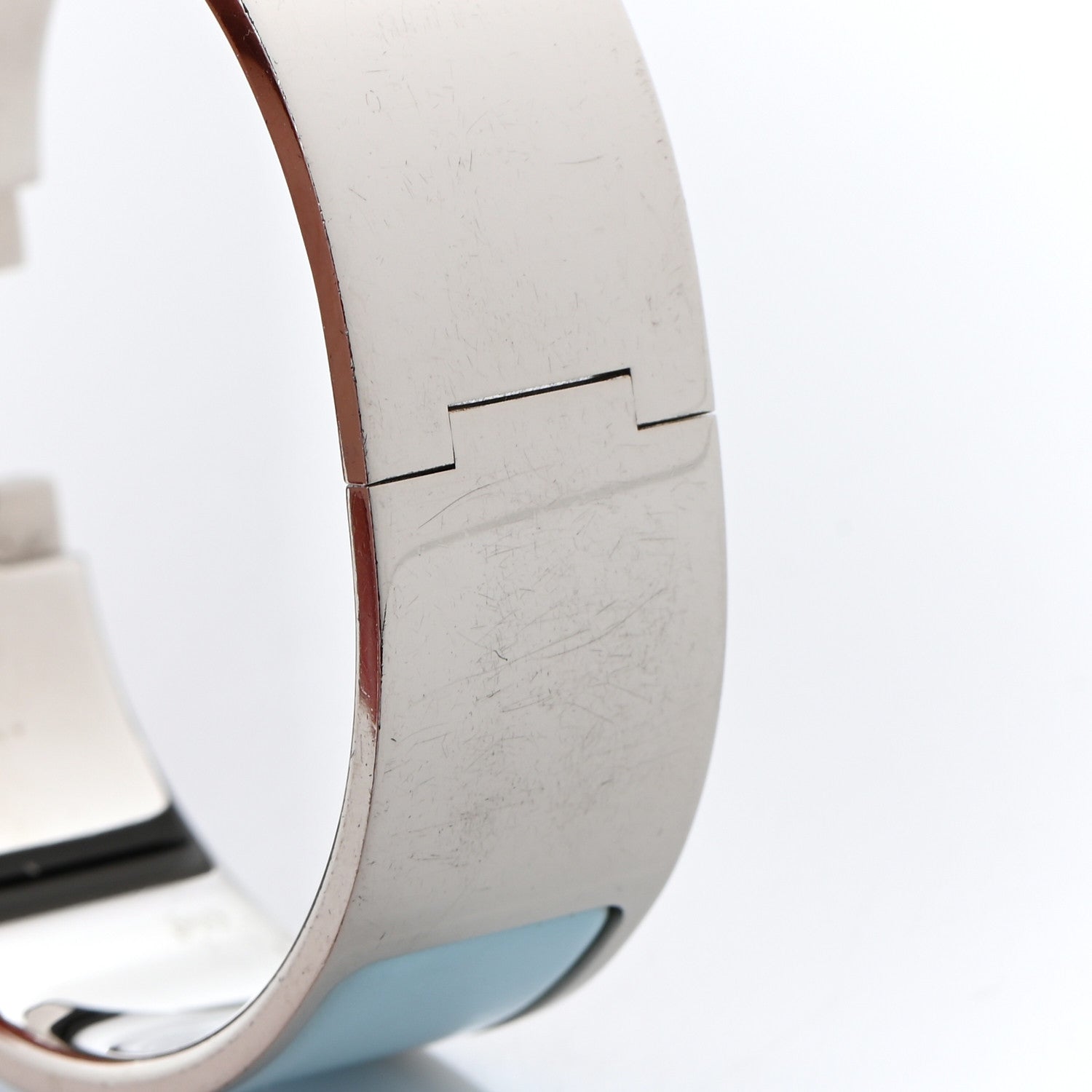 Hermes Enamel Clic Clac H Wide Bracelet PM Bleu Atoll 5 of 5