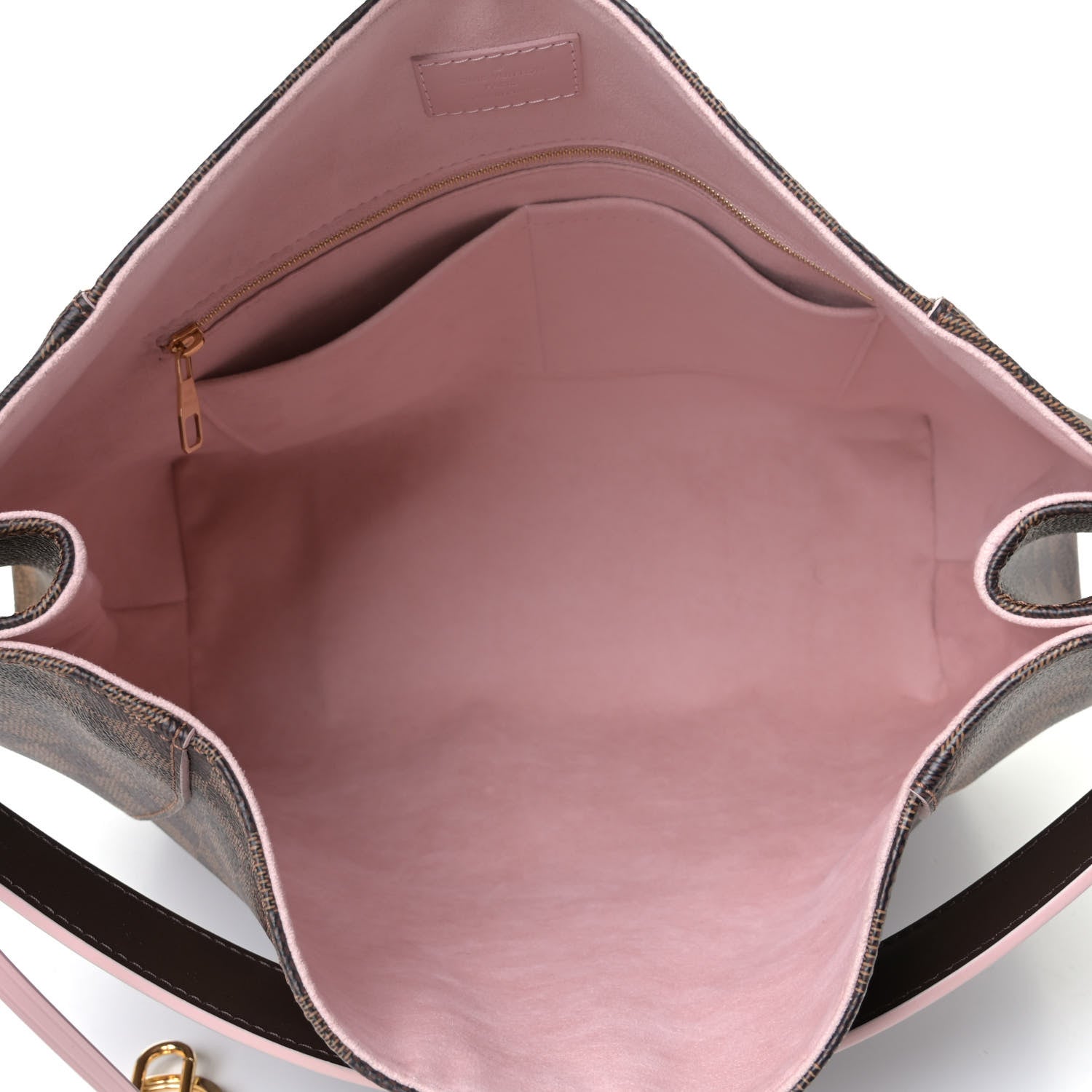 Louis Vuitton Damier Ebene Caissa Hobo Rose Ballerine 4 of 6