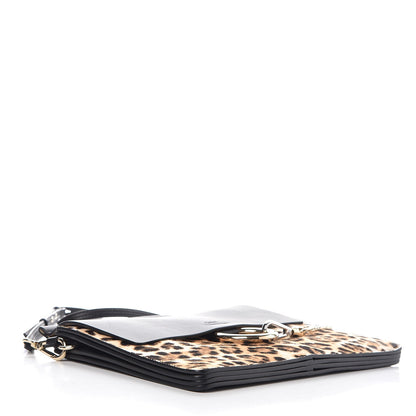 Chloe Calf Hair Leopard Print Medium Faye Shoulder Bag Abstract White 4 of 8
