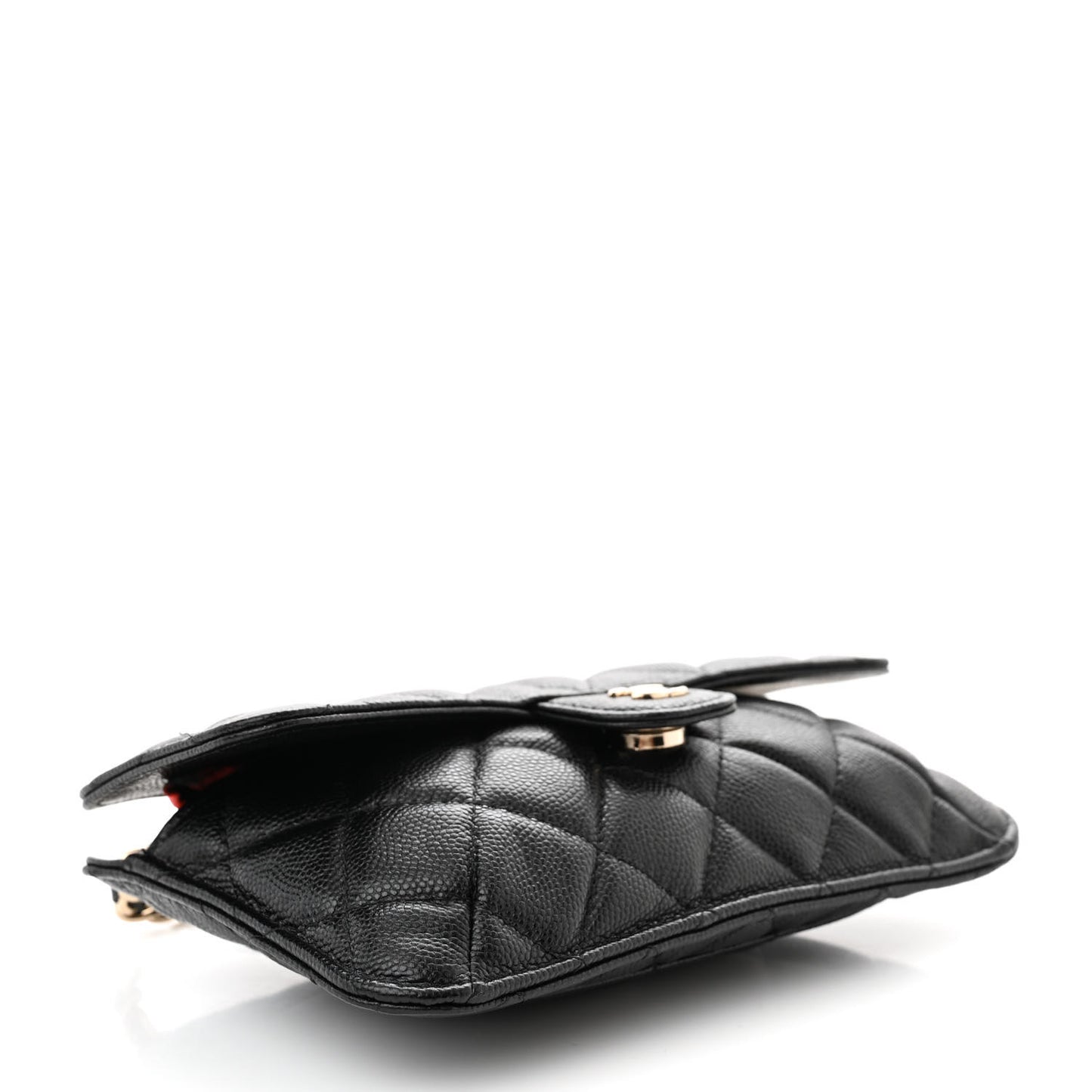 Caviar Fabric Graffiti Foldable Tote Bag With Chain Black Multicolor