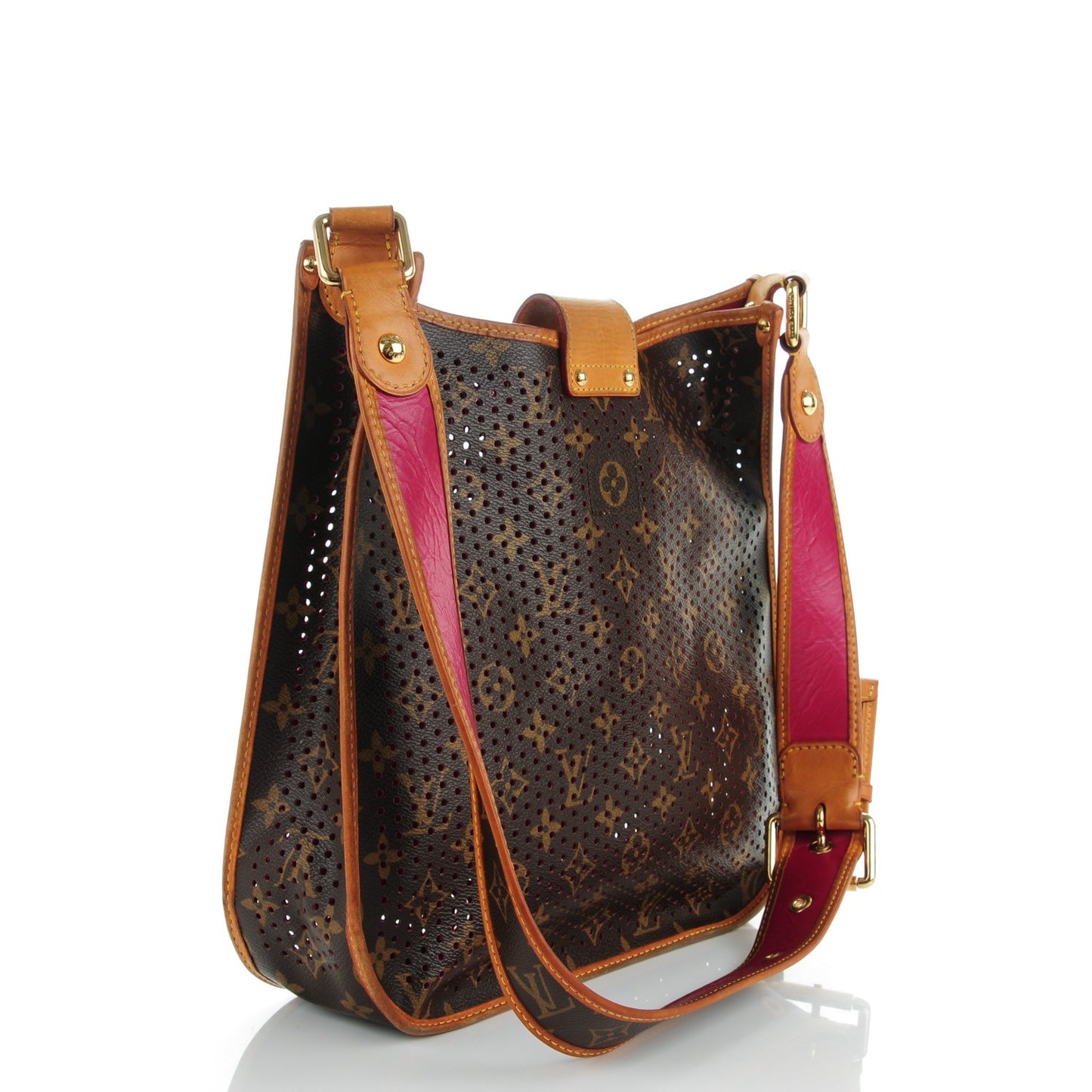 Monogram Perforated Musette Fuchsia
