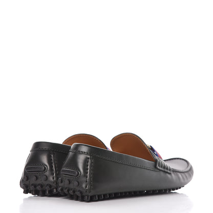 Louis Vuitton Smooth Calfskin Mens Hockenheim Moccasin Loafers 7 Green 4 of 9