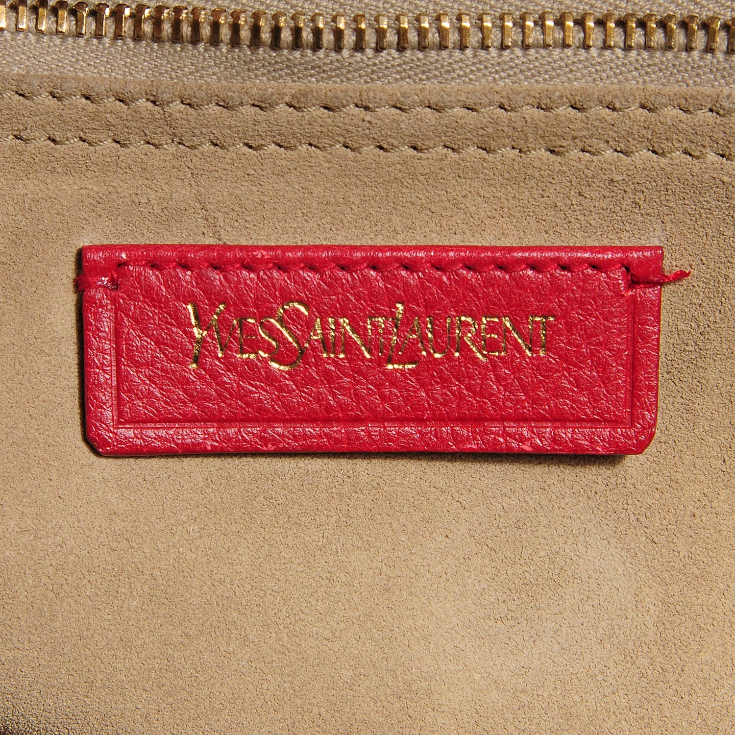 Saint Laurent Calfskin Large Muse Two Pale Beige Navy Cherry 6 of 8