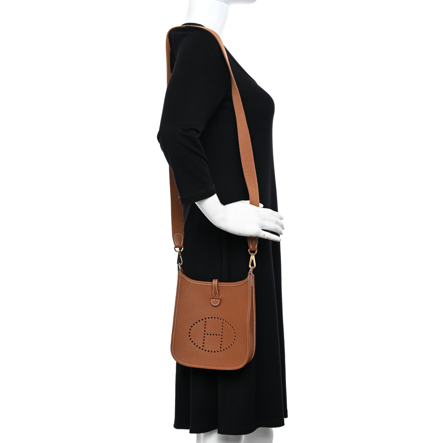 Hermes Taurillon Clemence Evelyne TPM Gold 2 of 10