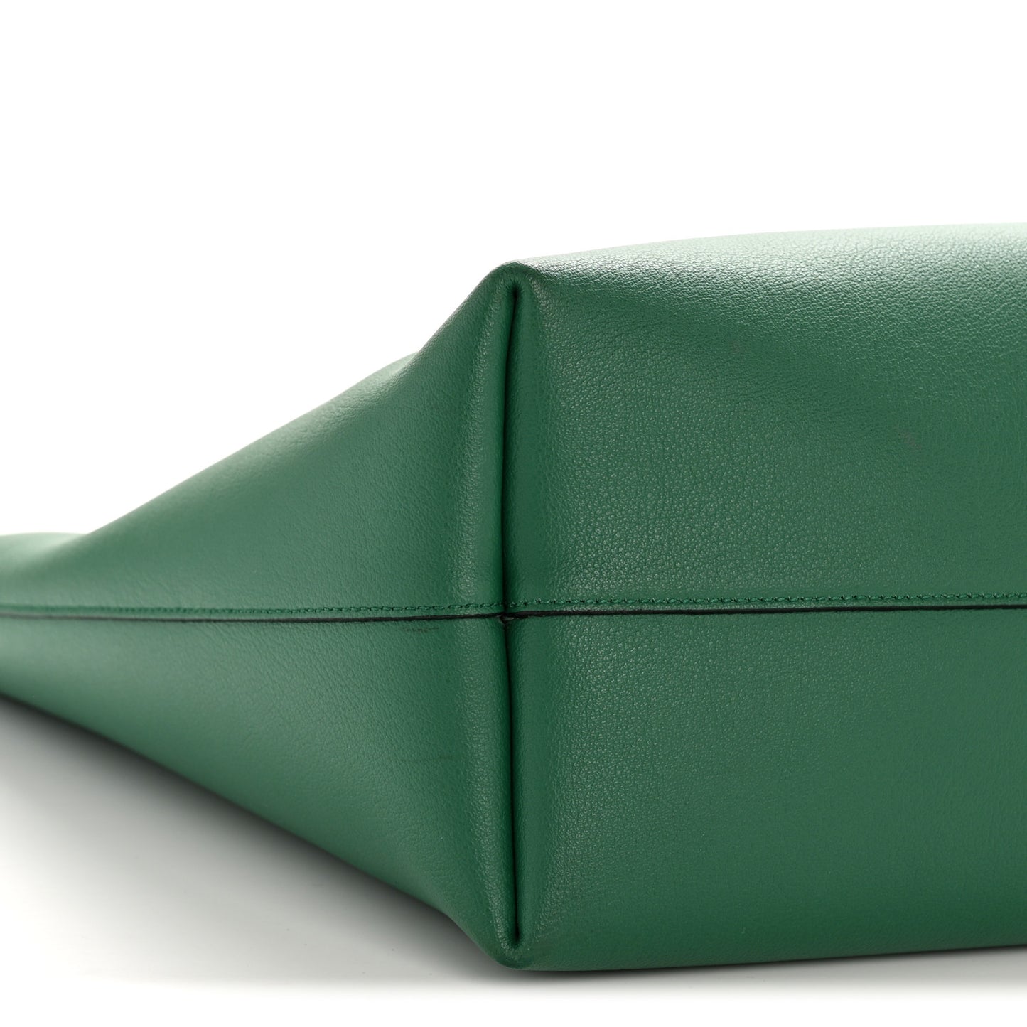 Calfskin Large Shopping Tote Emerald Green