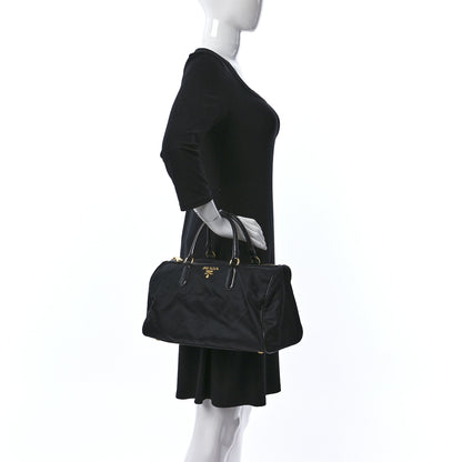 Prada Nylon Spazzolato Boston Bag Black 2 of 11