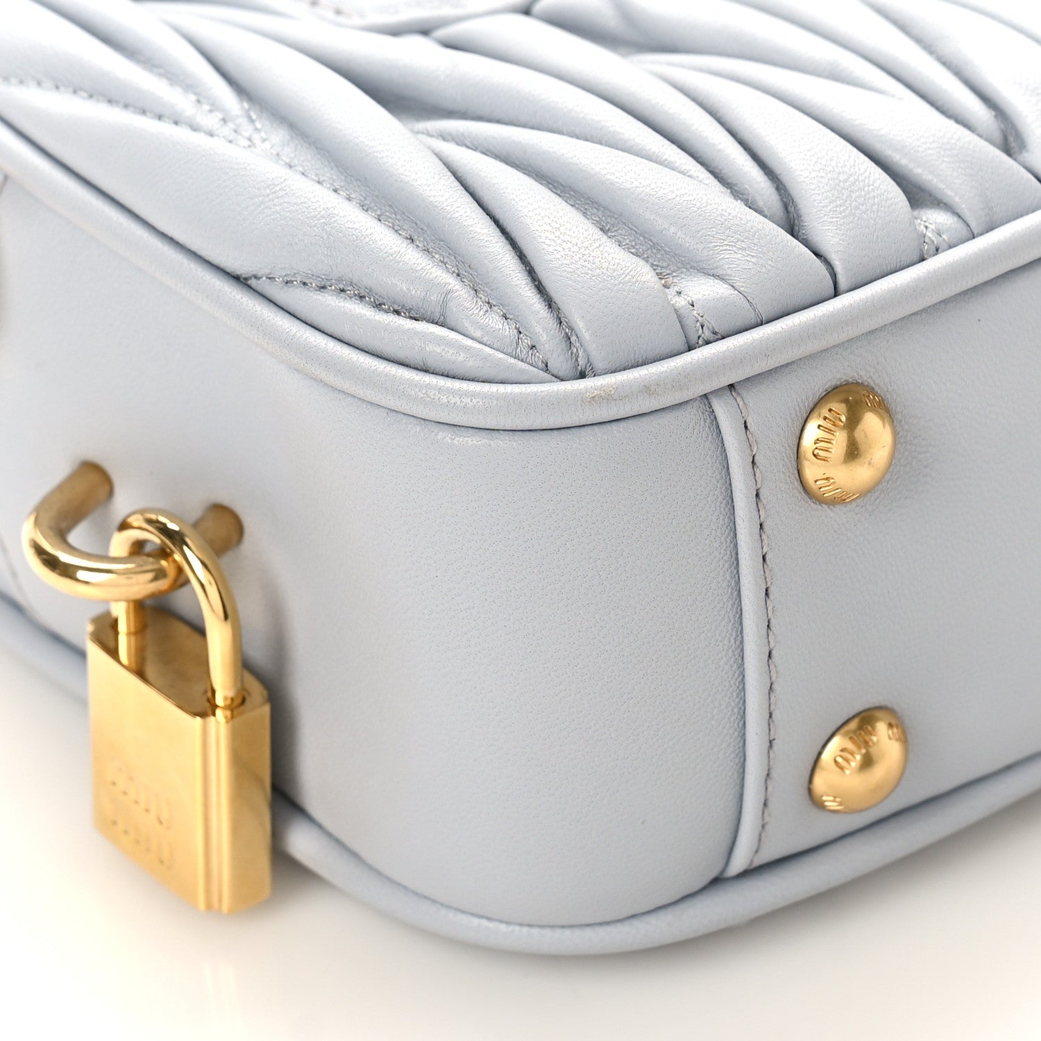 Miu Miu Nappa Matelasse Small Arcadie Cornflower 7 of 8