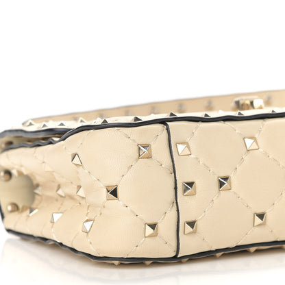 Valentino Garavani Nappa Small Rockstud Spike Shoulder Bag Light Ivory 8 of 16