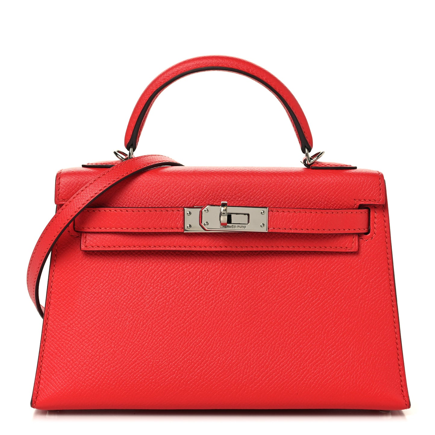 Epsom Mini Kelly Sellier 20  Rouge Tomate