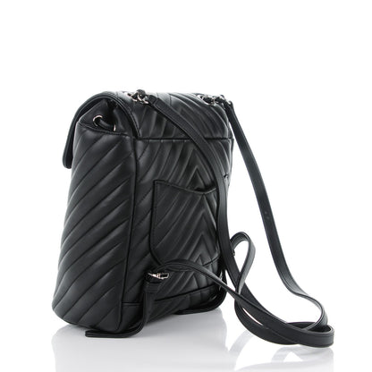 Chanel Calfskin Chevron Quilted Small Urban Spirit Backpack Black 3 of 8