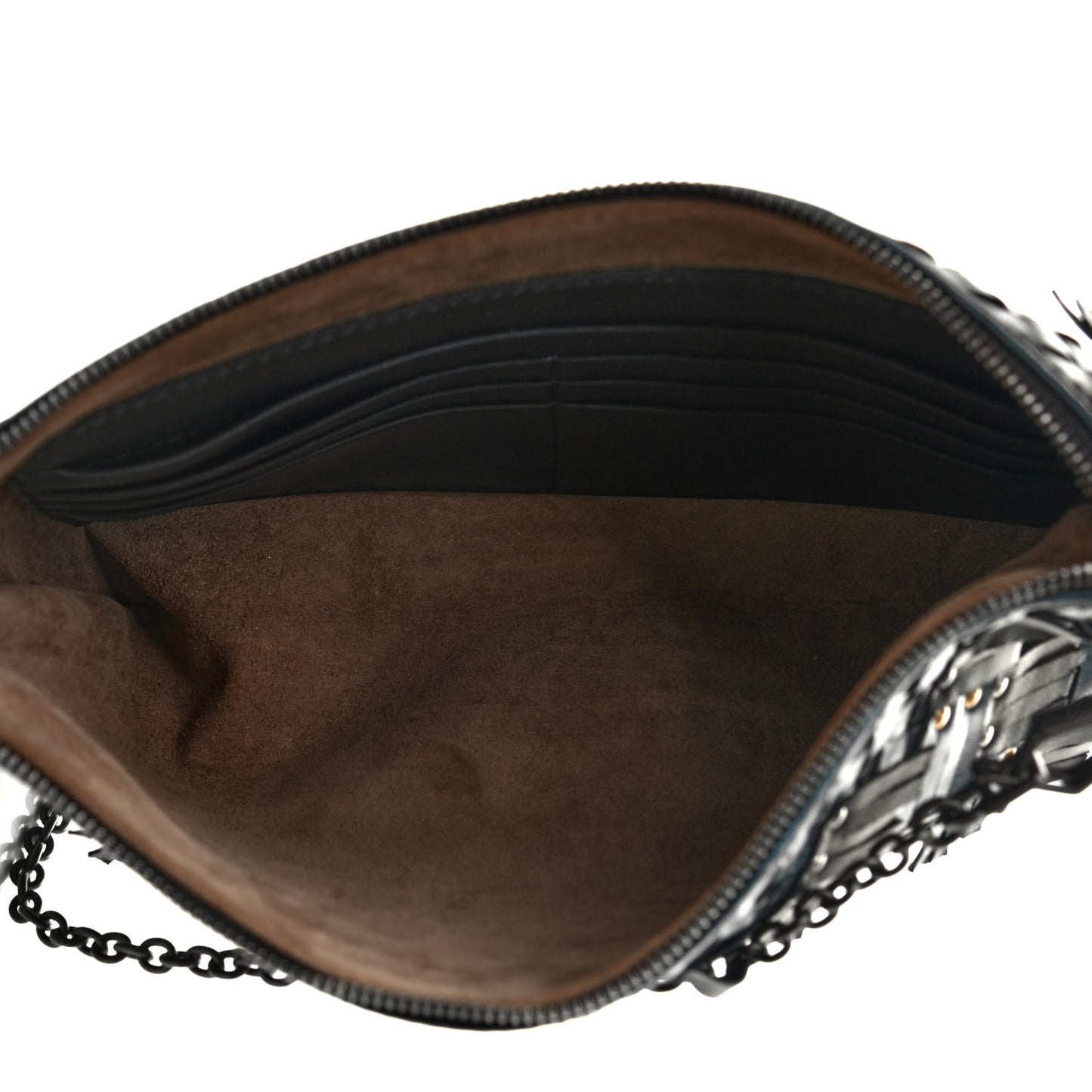 Nappa Intrecciato Studded Biletto Chain Crossbody Multicolor