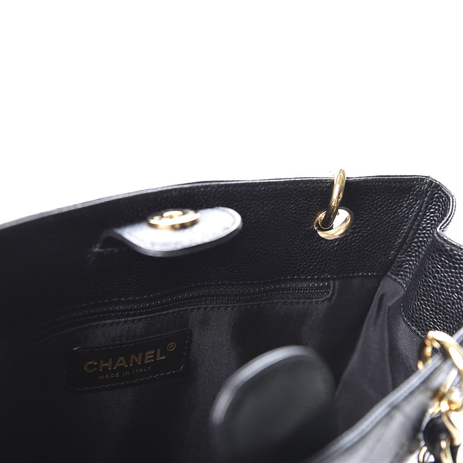 Chanel Caviar Quilted Petit Shopping Tote PST Black 4 of 10
