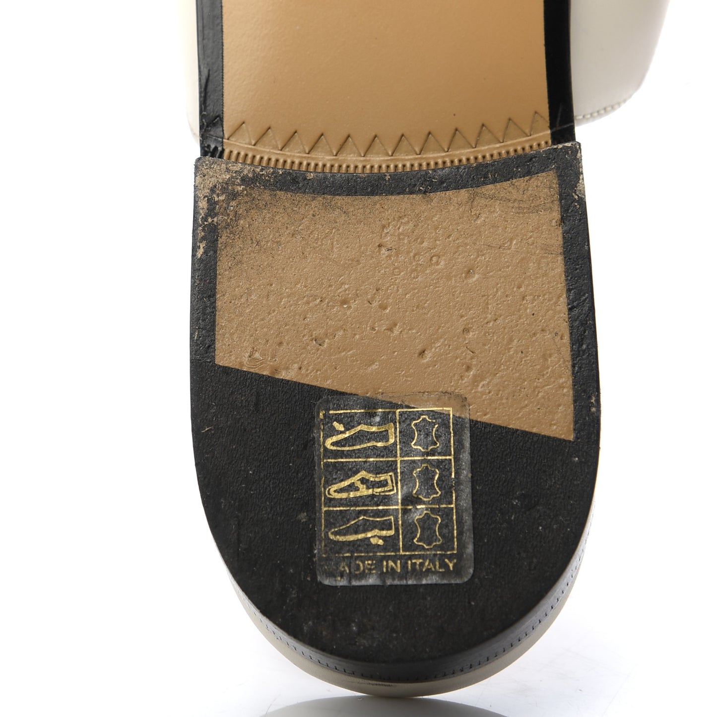 Calfskin Web Womens Peyton GG Slippers 35 Mystic White