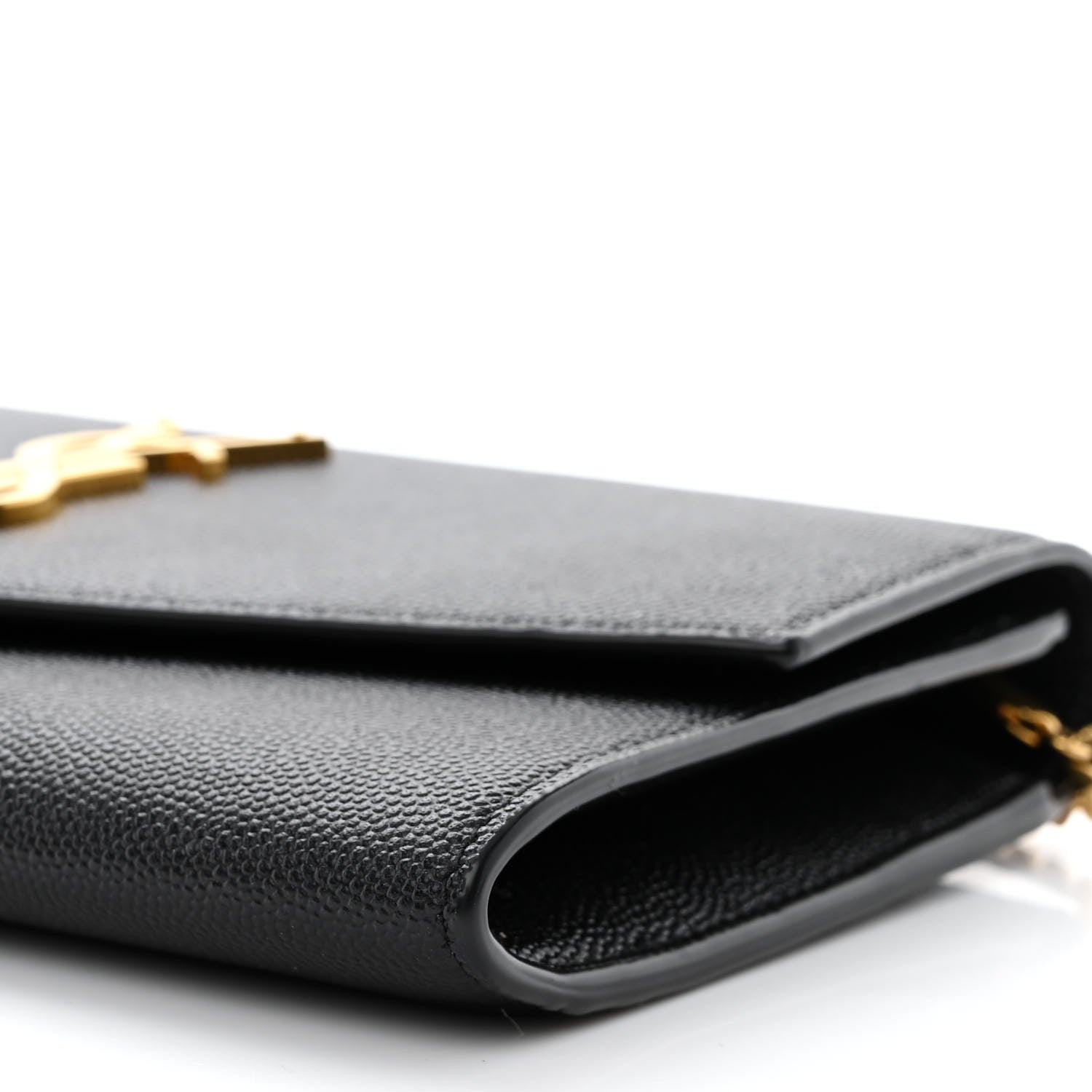 Saint Laurent Grain de Poudre Uptown Chain Wallet Black 12 of 14