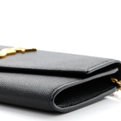 Saint Laurent Grain de Poudre Uptown Chain Wallet Black 12 of 14