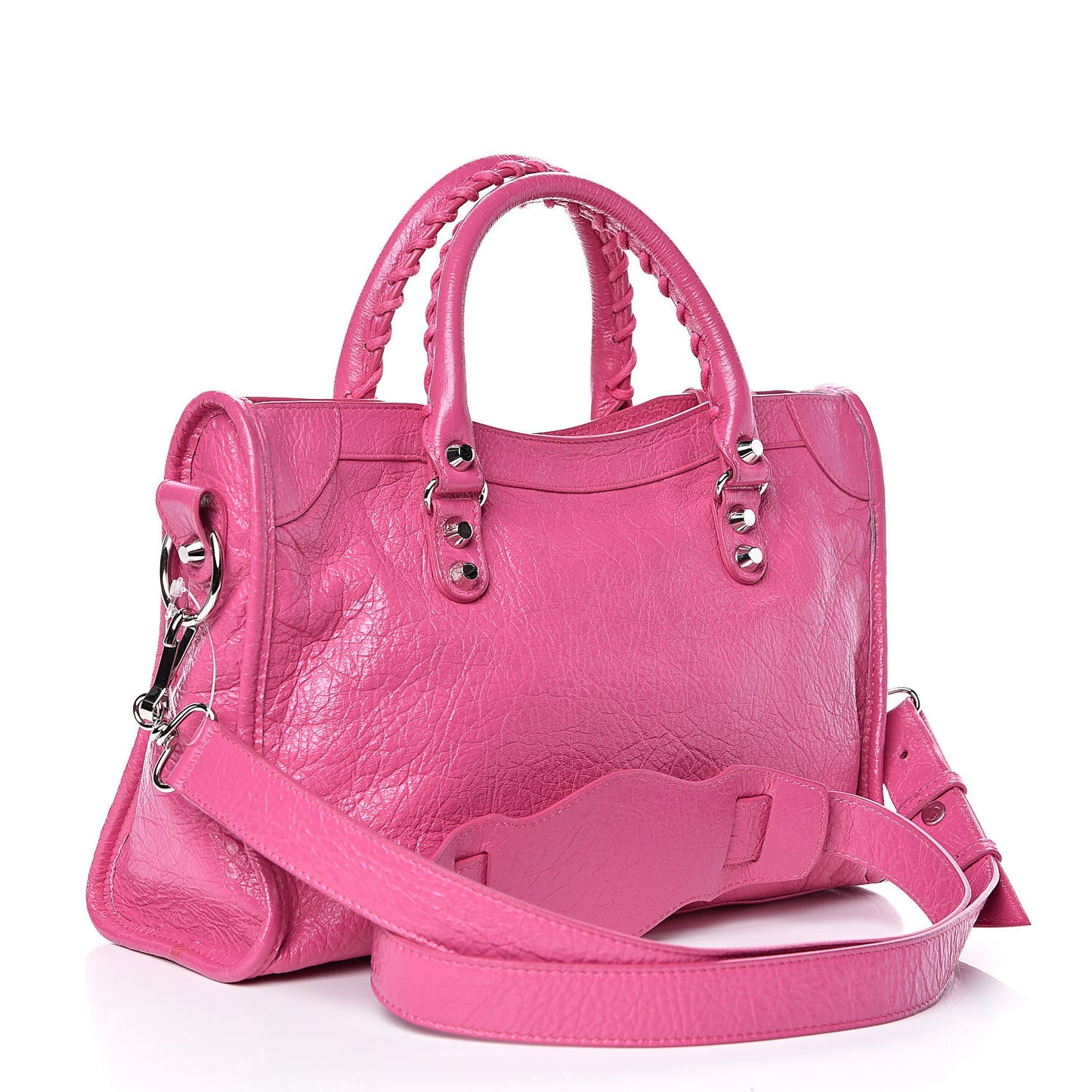 Agneau Classic Silver Hardware S City Rose Flamingo