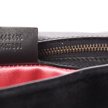 Gucci Velvet Matelasse Medium GG Marmont Shoulder Bag Black 7 of 11
