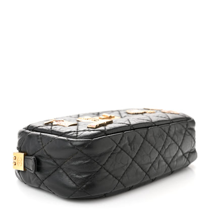 Chanel Aged Calfskin Quilted Mini Lucky Charm Reissue Camera Case Black 4 of 10