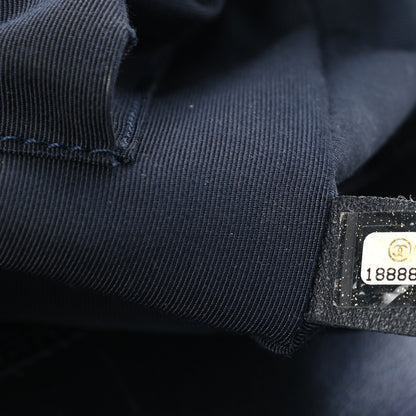 Chanel Lambskin Embossed New Medium Boy Cube Flap Navy 6 of 10