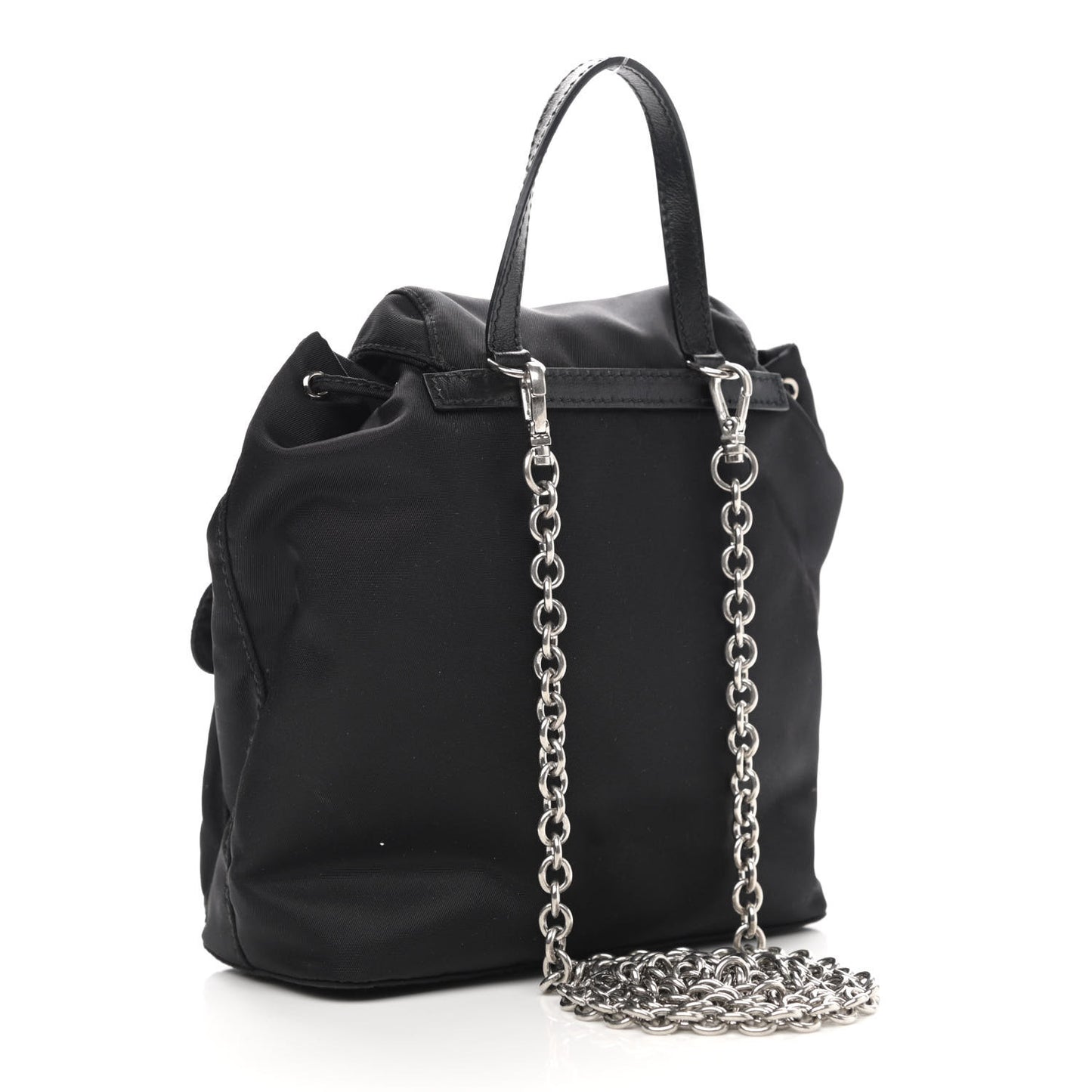 Nylon Vela Mini Crossbody Backpack Black