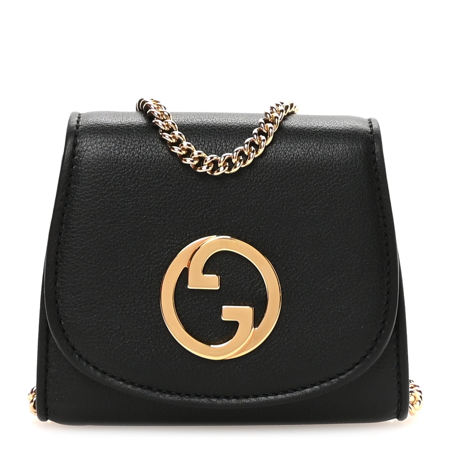 Roxy Calfskin Medium Blondie Chain Wallet Black