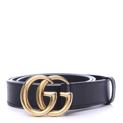 Gucci Calfskin Double G 30mm Belt 90 36 Black 1 of 6