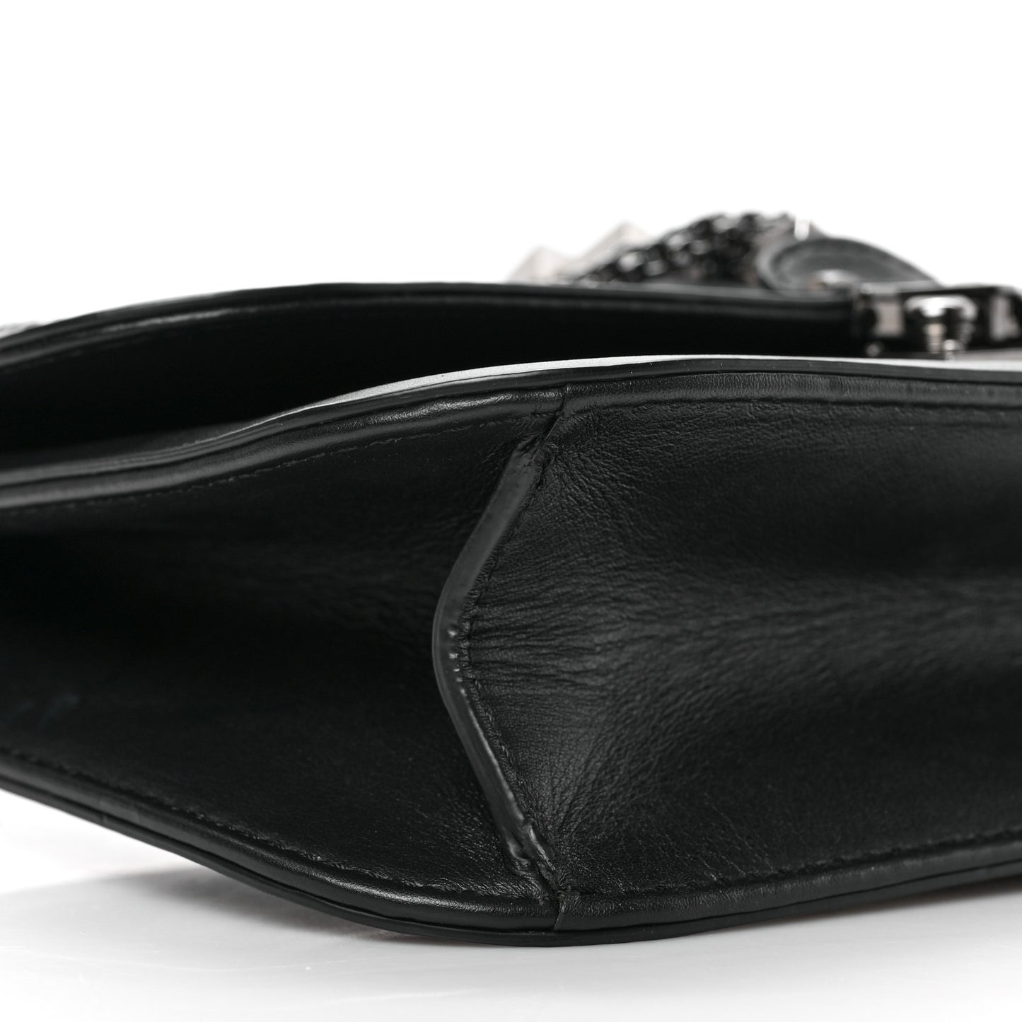 Vitello Medium Glam Lock Rockstud Flap Black