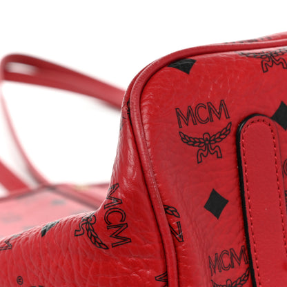 MCM Visetos Large Liz Reversible Shopper Tote Ruby Red 23 of 31