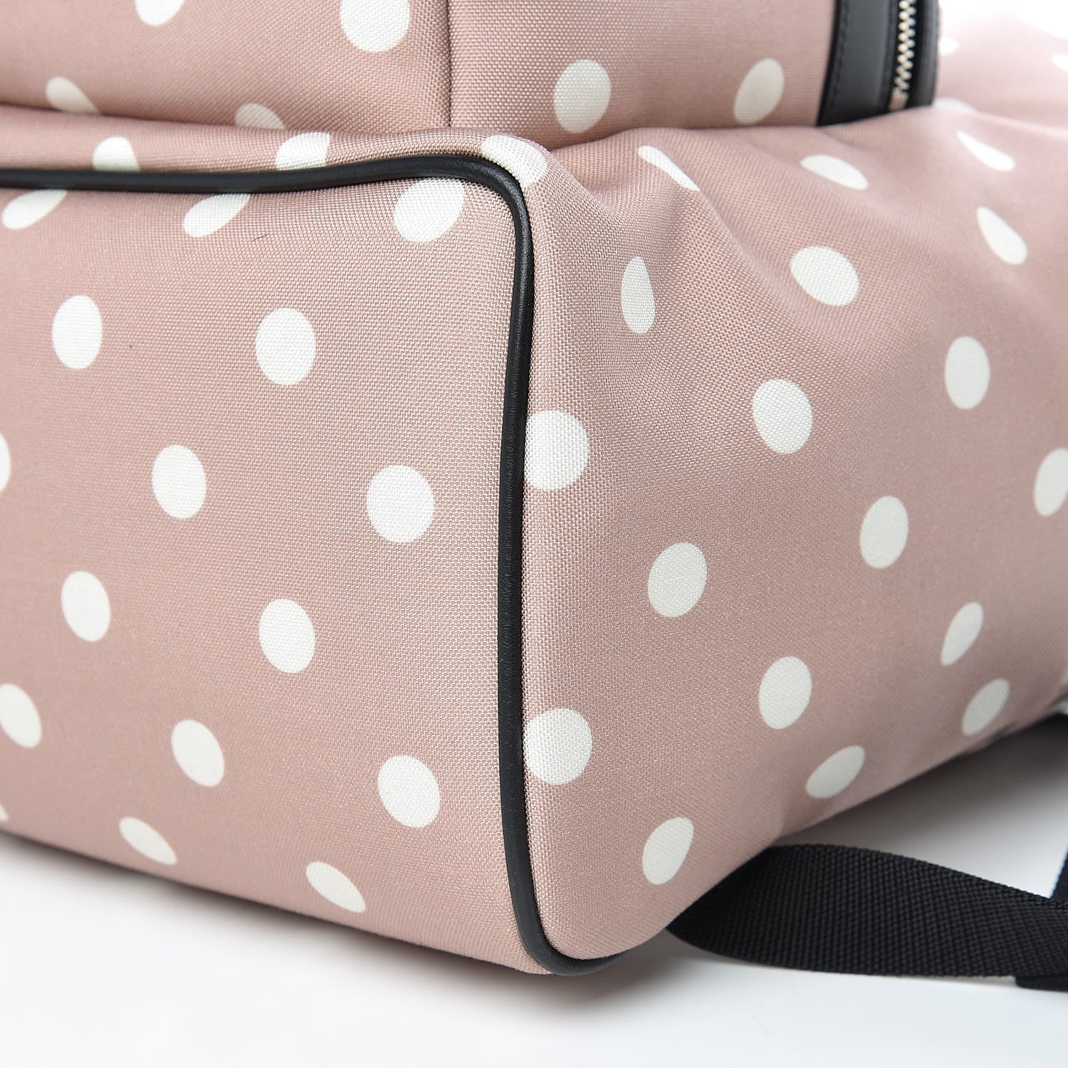 Saint Laurent Canvas Polka Dot Print City Backpack Red Powder 10 of 10