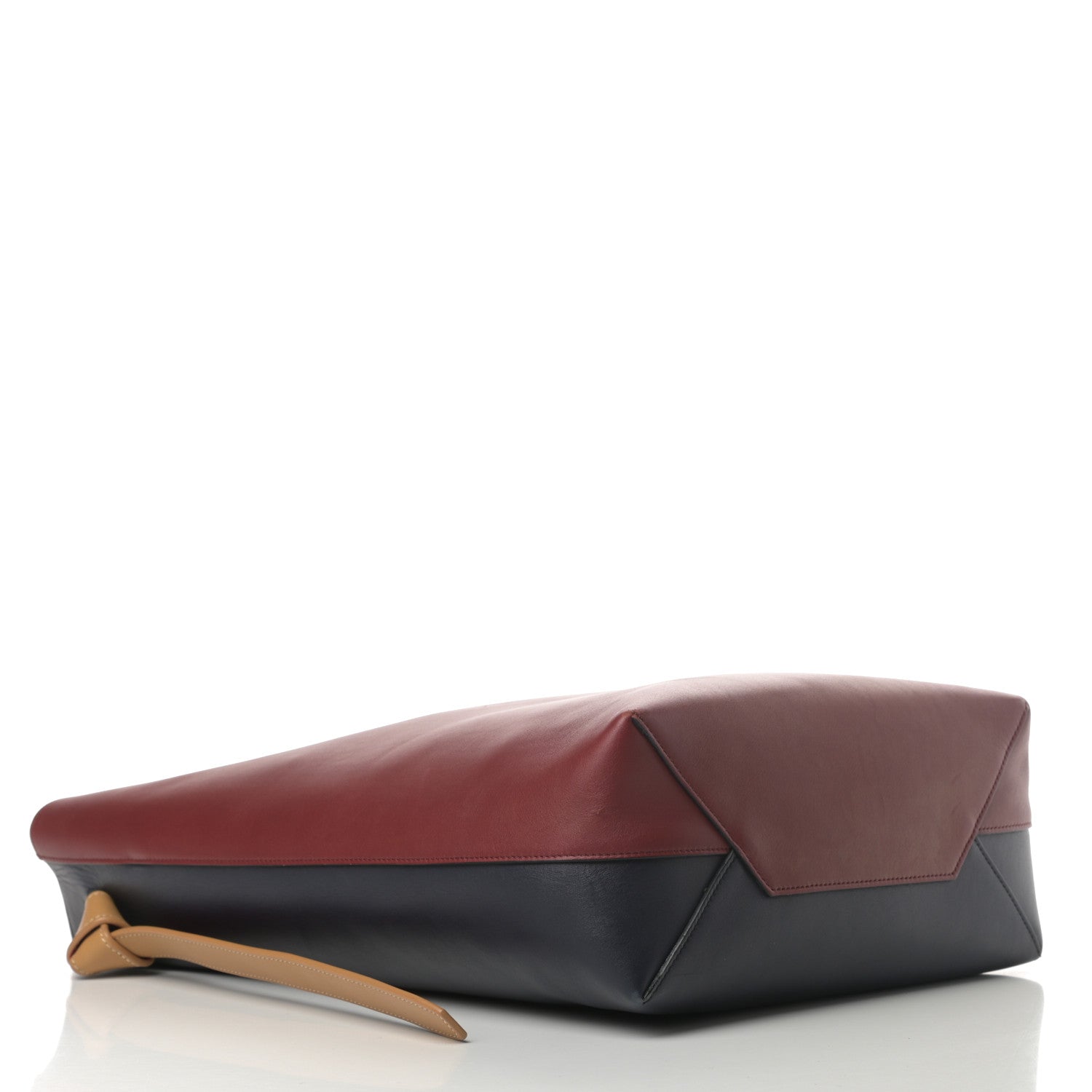 Celine Shiny Smooth Calfskin Small Twisted Cabas Dark Ruby Navy 5 of 14