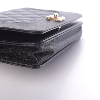 Chanel Caviar Quilted Vintage Mademoiselle Wallet On Chain WOC Black 13 of 20