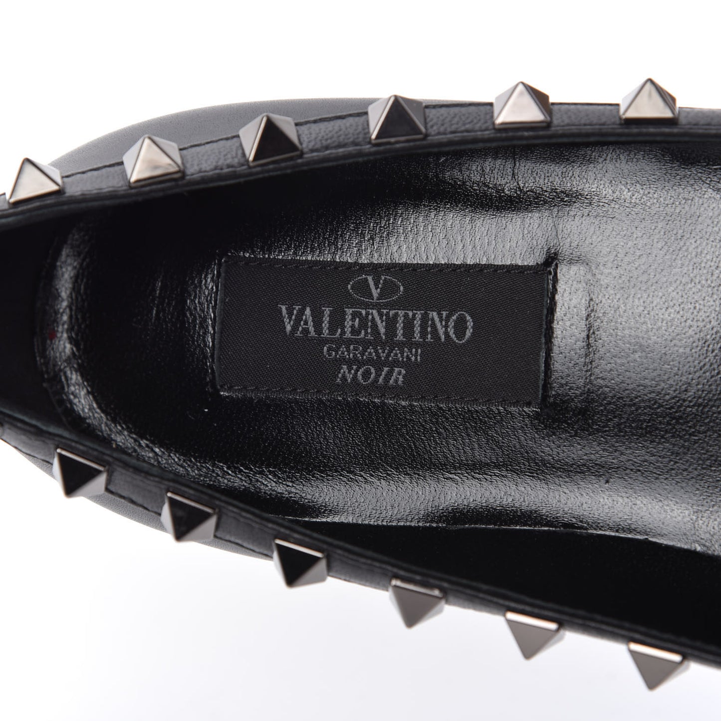 Nappa Rockstud Ballerina Flats 35.5 Black