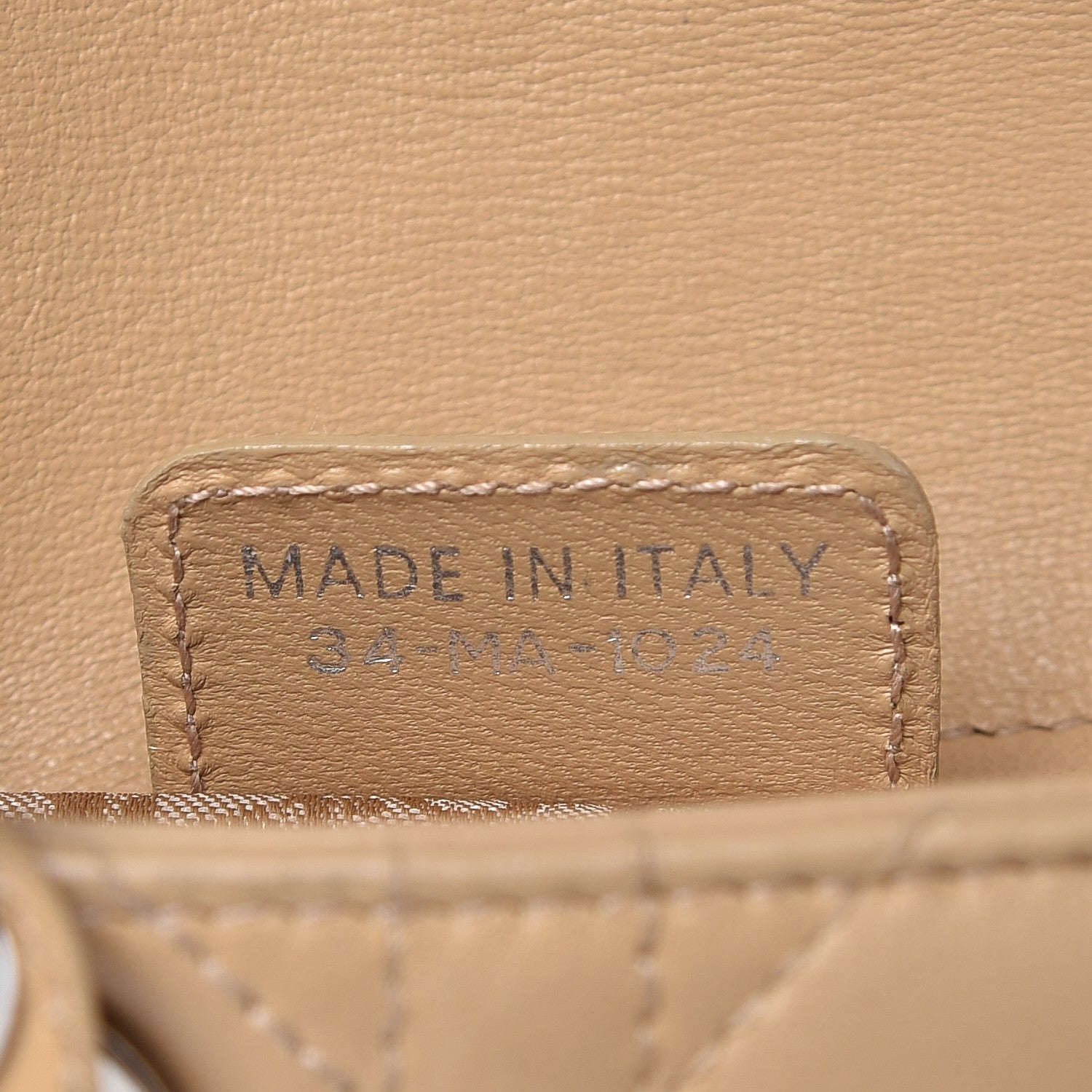 Christian Dior Lambskin Cannage Mini Lady Dior Beige 7 of 14