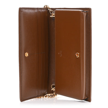Gucci GG Supreme Monogram Azalea Calfskin Horsebit 1955 Wallet On Chain Beige Ebony Brown Sugar 5 of 11